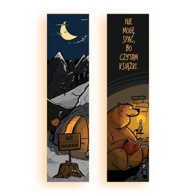 Zakładka - Nie mogę spać, bo czytam książki. Wydawca: Molom. SmakLiter.pl Opakowanie Zakładka - Nie mogę spać, bo czytam książki