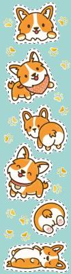 Opakowanie Zakładka tradycyjna twarda Corgi kawai