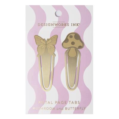 Opakowanie Zakładki do książek metalowe Motyl i Grzyb 2szt.