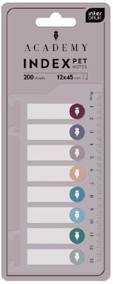 Zakładki indeksujące Pet z linijką Dots Academy. Wydawca: INTERDRUK. SmakLiter.pl Opakowanie Zakładki indeksujące Pet z linijką Dots Academy