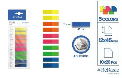 Zakładki indeksujące samoprzylepne. Wydawca: BeBasic. SmakLiter.pl Opakowanie Zakładki indeksujące samoprzylepne