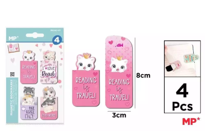 Zakładki magnetyczne Kotki 4szt. Wydawca: MP Main Paper. SmakLiter.pl Opakowanie Zakładki magnetyczne Kotki 4szt