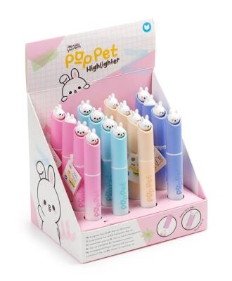 Opakowanie Zakreślacz Adoramals Pets Rabbit Pop Pet (16szt)