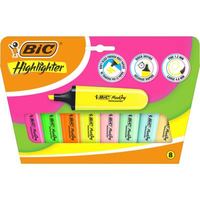 Zakreślacz BIC Flat Highlighter Neon pastel blister 8szt.. Wydawca: Bic. SmakLiter.pl Opakowanie Zakreślacz BIC Flat Highlighter Neon pastel blister 8szt.