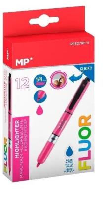 Opakowanie Zakreślacz fluorescencyjny Click różowy (12szt)