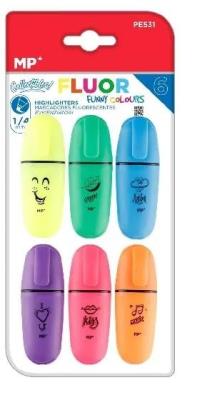 Opakowanie Zakreślacz fluorescencyjny mini 6szt