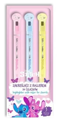 Opakowanie Zakreślacz Stitch z rollerem do szlaczków 3kol