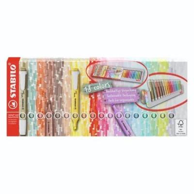 Zakreślacz Swing Cool pastel 18 kolorów STABILO. Wydawca: Stabilo. SmakLiter.pl Opakowanie Zakreślacz Swing Cool pastel 18 kolorów STABILO