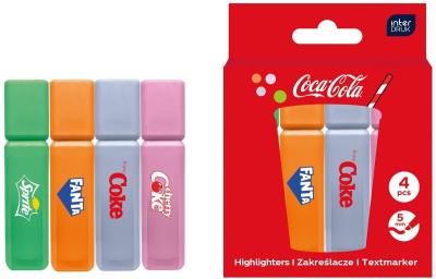Opakowanie Zakreślacze Coca-Cola 4 kolory