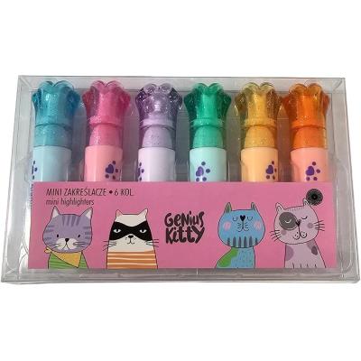 Opakowanie Zakreślacze mini Genius Kitty 6kol