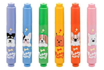 Opakowanie Zakreślacze mini Puppy Party 6 kolorów M&G