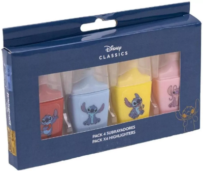 Opakowanie Zakreślacze Stitch 4szt