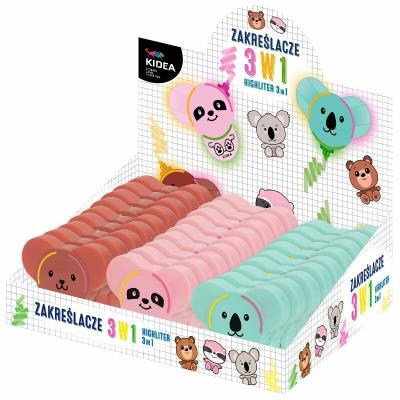 Opakowanie Zakreślacze z figurką 3w1 KIDEA