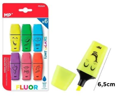 Opakowanie Zakreślasz fluorescencyjny mini 6szt