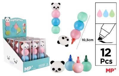 Opakowanie Zakreślasz w kulce Panda 3 kolory MIX