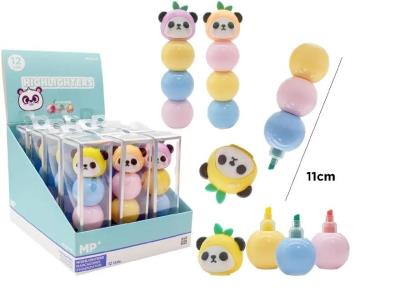 Opakowanie Zakreślasz w kulce Panda 3 kolory MIX