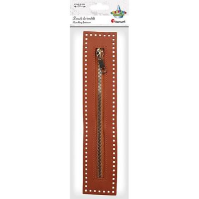 Opakowanie Zamek błyskawiczny do torebki 27x5,5cm brązowy