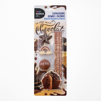 Opakowanie Zapachowe gumki i ołówki czekolada Kidea