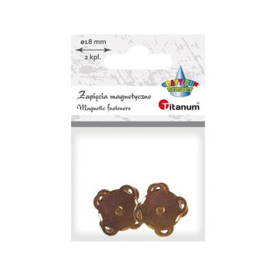 Opakowanie Zapięcia magnetyczne do przyszycia złote 18mm