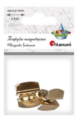 Opakowanie Zapięcia magnetyczne zaciskowe złote 20x17mm