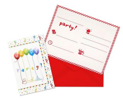 Opakowanie Zaproszenia z kopertami Happy Birthday 6szt