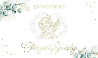 Opakowanie Zaproszenie Chrzest (10szt)