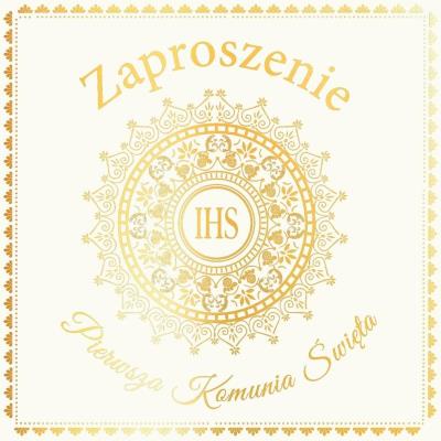 Opakowanie Zaproszenie KW - Komunia hostia biała 5szt