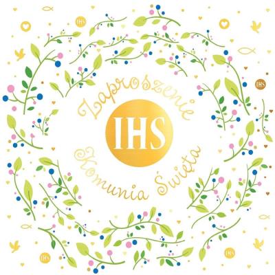 Opakowanie Zaproszenie KW - Komunia listki 5szt