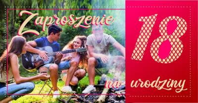 Opakowanie Zaproszenie na 18 Urodziny Z106 (5szt)