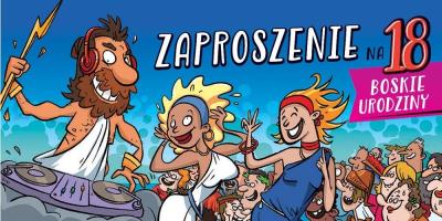 Opakowanie Zaproszenie na 18 Urodziny Z183 (5szt)