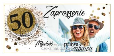 Opakowanie Zaproszenie na 50 Urodziny Z103 (5szt)