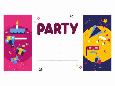 Opakowanie Zaproszenie Urodzinowe P027 10 sztuk