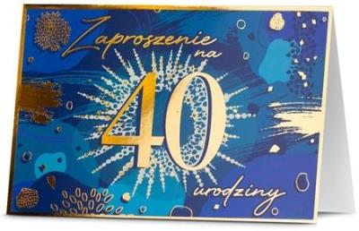 Opakowanie Zaproszenie Urodziny 40 lat (5szt)