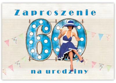 Opakowanie Zaproszenie Urodziny 60 (10szt)