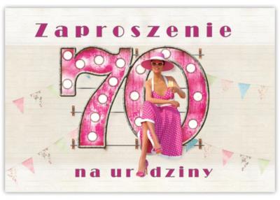 Opakowanie Zaproszenie Urodziny 70 (10szt)