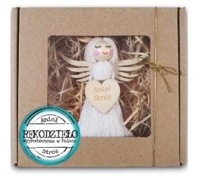 Opakowanie Zawieszka Anioł stróż. Biały