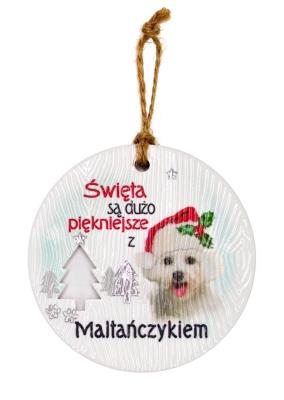 Opakowanie Zawieszka ceramiczna Boże Narodzenie Maltańczyk
