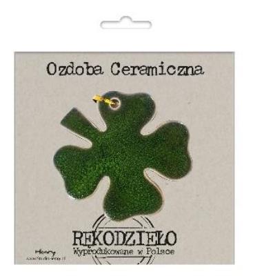 Opakowanie Zawieszka ceramiczna - Koniczyna