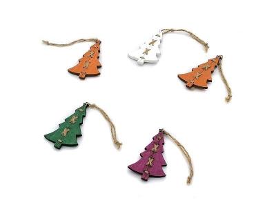 Zawieszka drewniana choinka 5szt. Wydawca: ADAR. SmakLiter.pl Opakowanie Zawieszka drewniana choinka 5szt