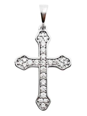 Opakowanie Zawieszka Krzyżyk z Cyrkoniami 26x17mm