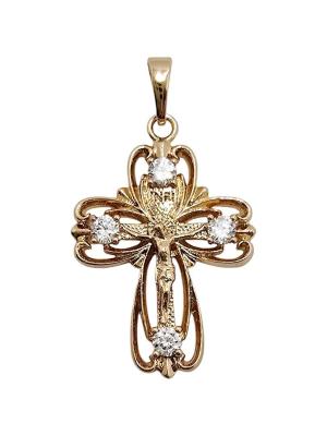 Opakowanie Zawieszka Krzyżyk z Cyrkoniami 28x19mm