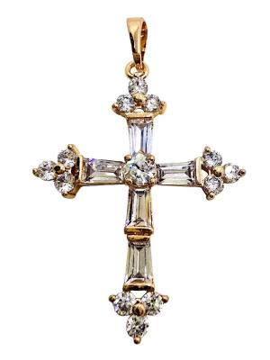 Opakowanie Zawieszka Krzyżyk z Cyrkonii 39x26mm