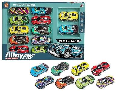 Opakowanie Zestaw 12 aut metalowych 8,6cm