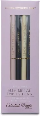 Zestaw 4 długopisów Celestial. Wydawca: Designworks Ink. SmakLiter.pl Opakowanie Zestaw 4 długopisów Celestial