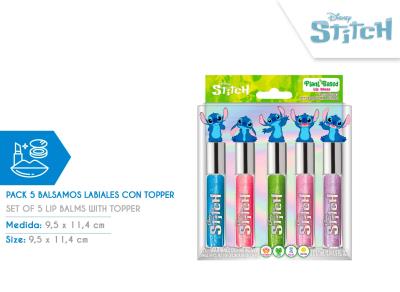 Opakowanie Zestaw 5 balsamów do ust z toperem Stitch SI0061GG