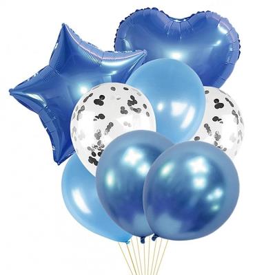 Opakowanie Zestaw balonów niebieski 8szt mix PARTY GO