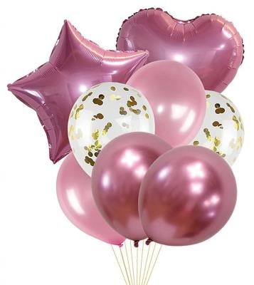 Opakowanie Zestaw balonów różowy 8szt mix PARTY GO