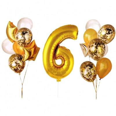 Opakowanie Zestaw balonów złotych 6