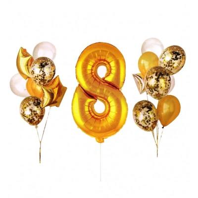 Opakowanie Zestaw balonów złotych 8