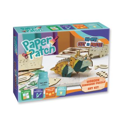 Opakowanie Zestaw decoupage Paper Patch - Puzzle Dino drewn